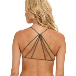 Free People Strappy back bralette green xs/s NWT